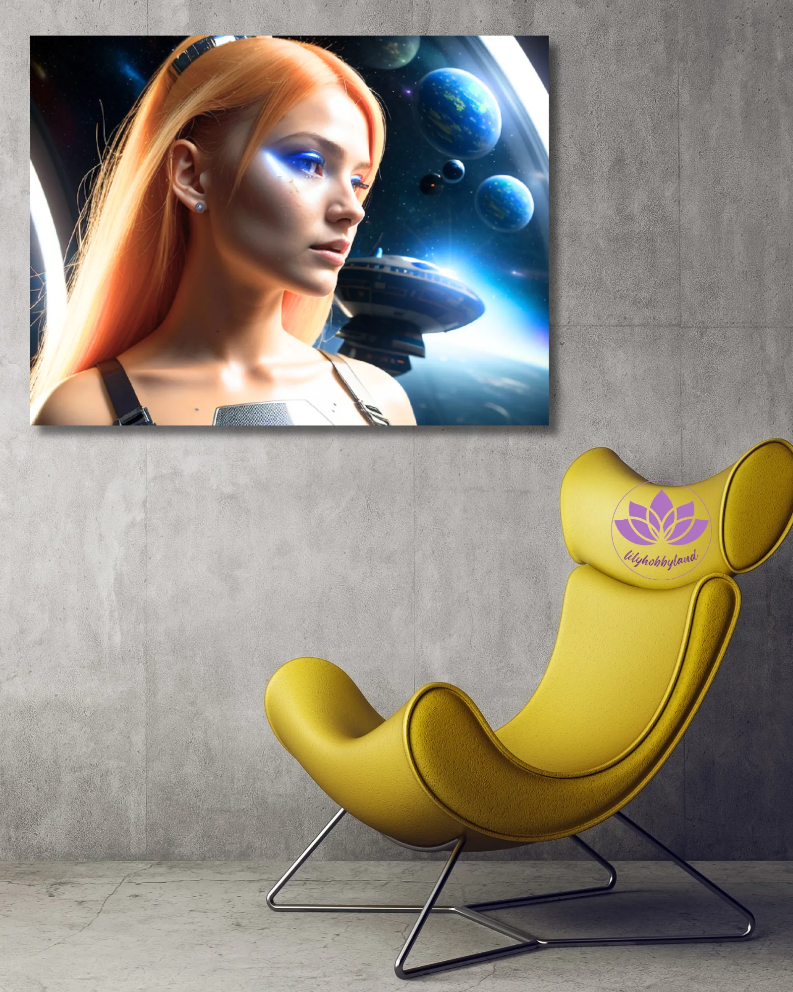 Sayılarla Boyama Hobi Seti Renkli Baskı: Kadın ve Gezegenler