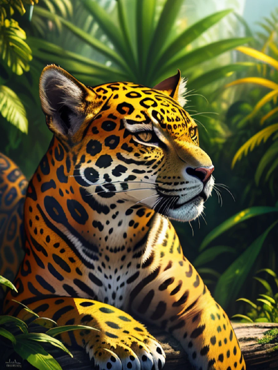 Sayılarla Boyama Hobi Seti Renkli Baskı: Jaguar