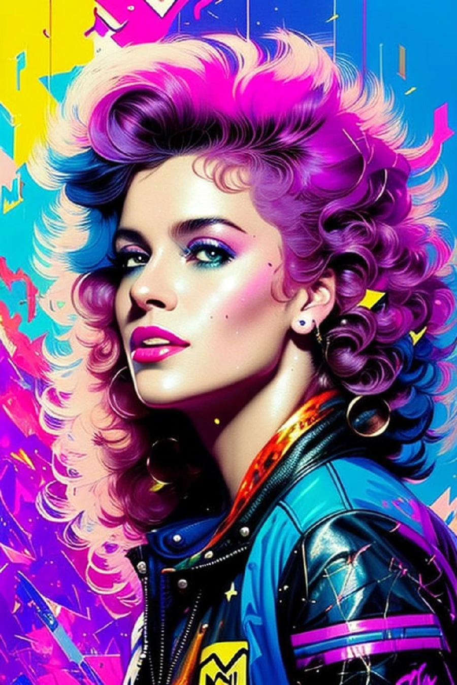 Renkli Baskılı Sayılarla Boyama Hobi Seti:  Renkli Kadın 2