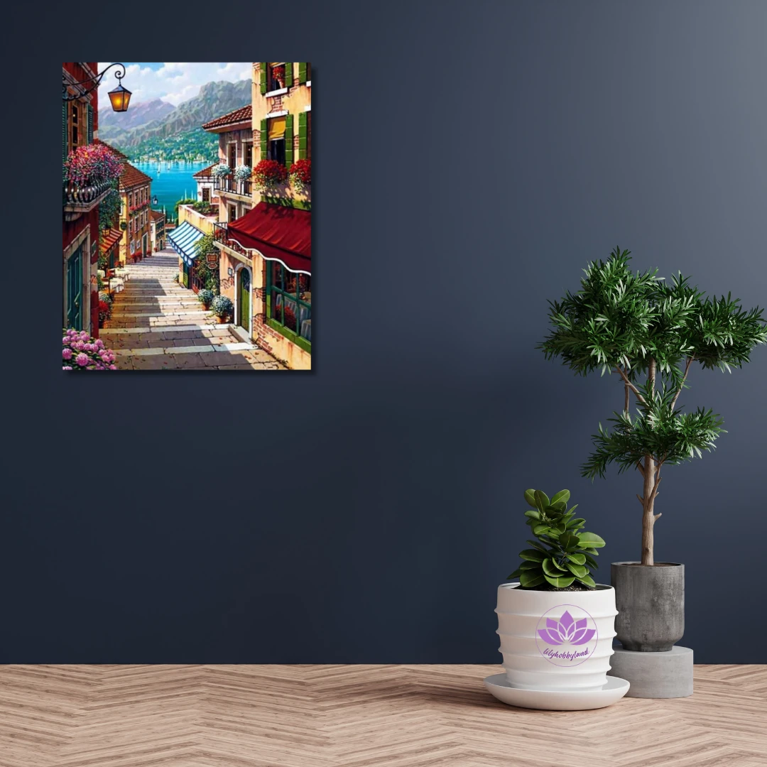 Sayılarla Boyama Hobi Seti Renkli Baskılı: Sahil Yolu