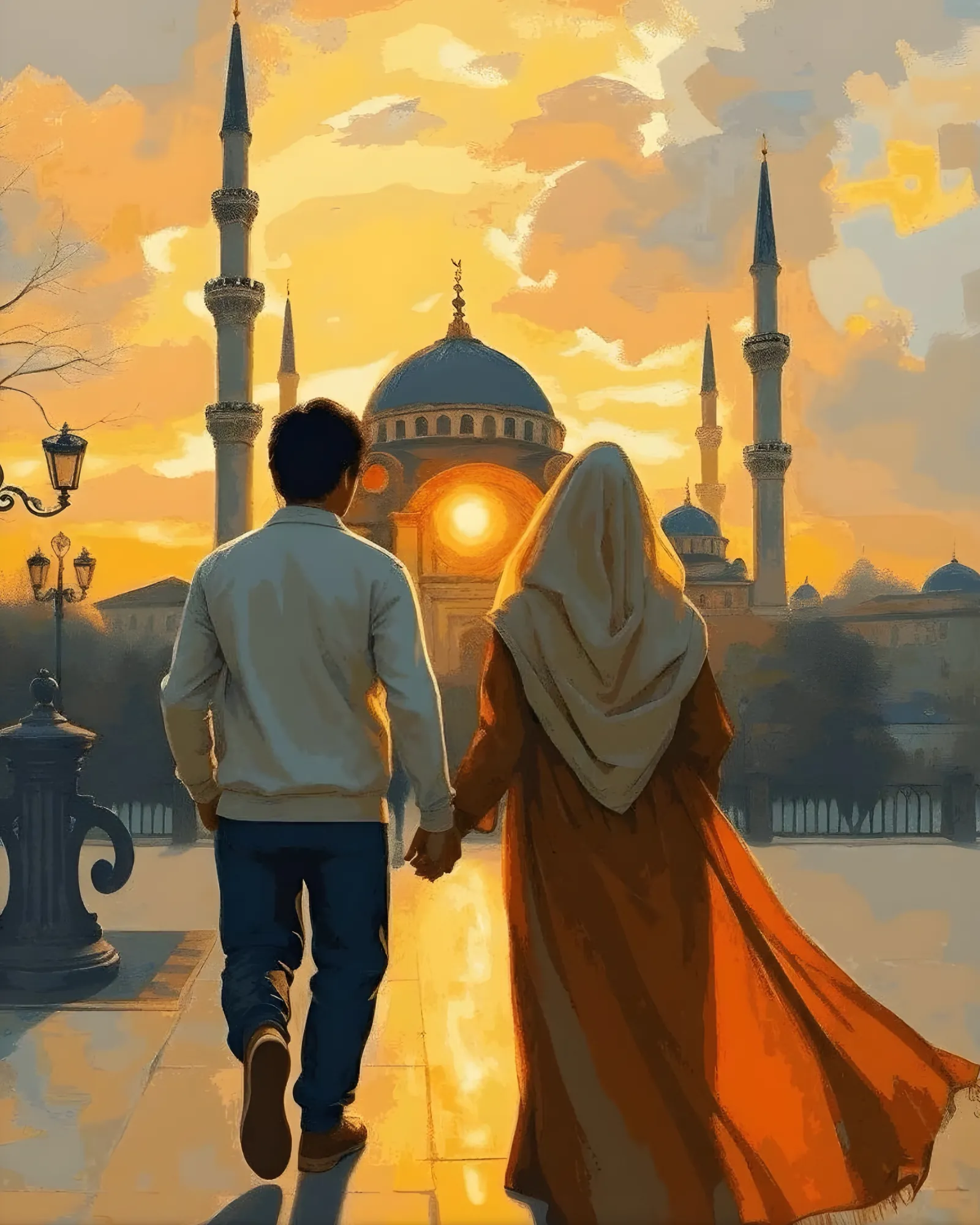 Sayılarla Boyama Seti Kasnağa Gerili İslami Eserler: Huzura Yolculuk