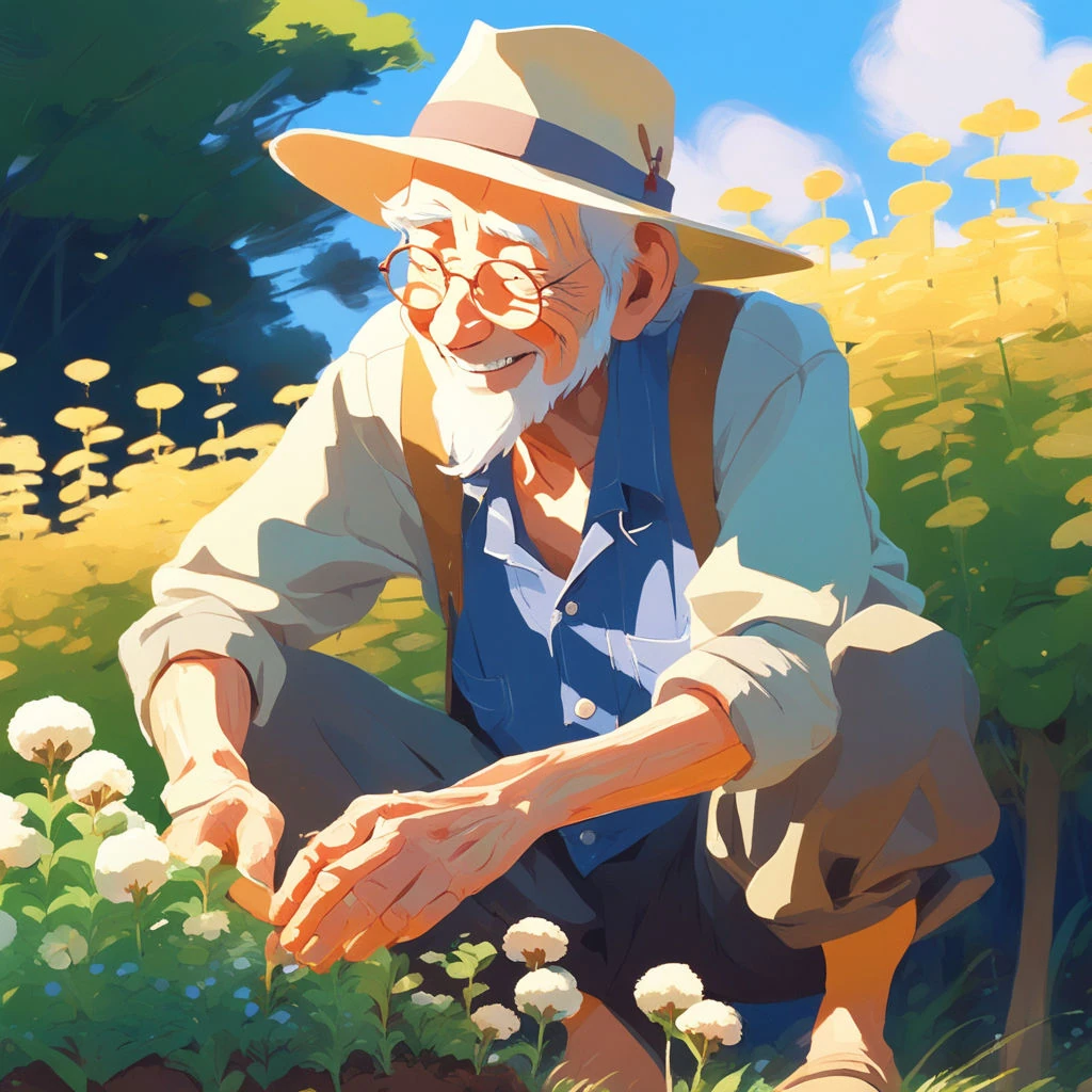 Renkli Baskılı Sayılarla Boyama Hobi Seti: İhtiyar Çiftçi