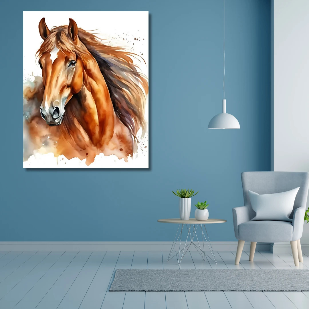 Sayılarla Boyama Hobi Seti Renkli Baskılı: Kızıl At