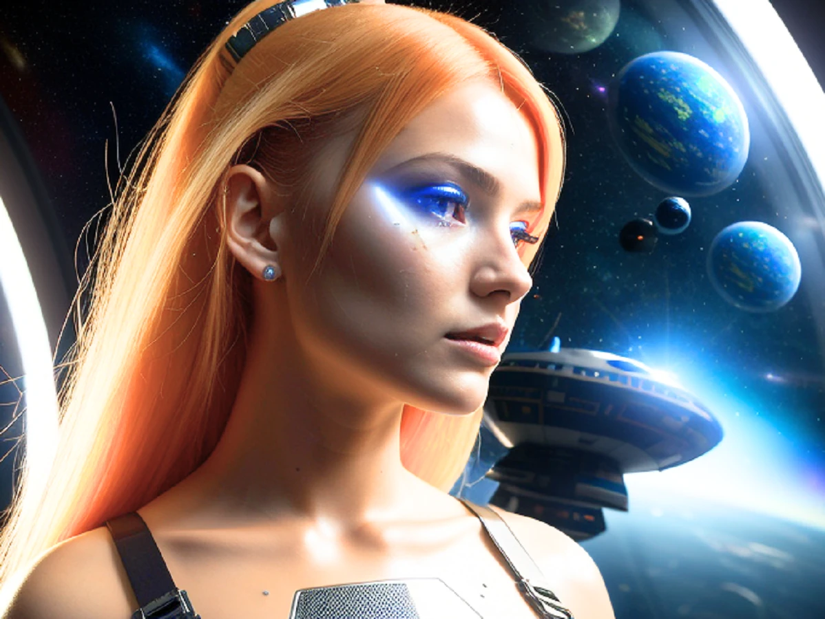 Sayılarla Boyama Hobi Seti Renkli Baskı: Kadın ve Gezegenler