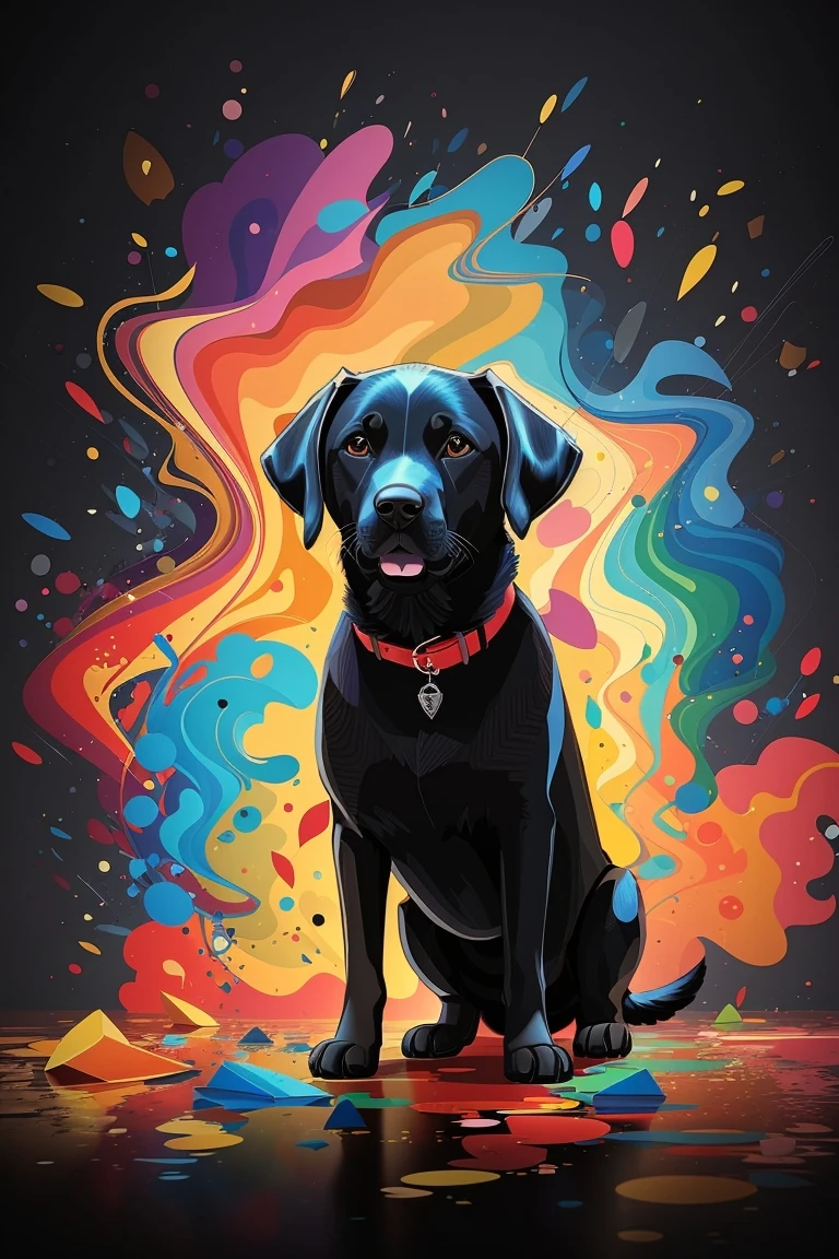 Renkli Baskılı Sayılarla Boyama Hobi Seti: Siyah Köpek