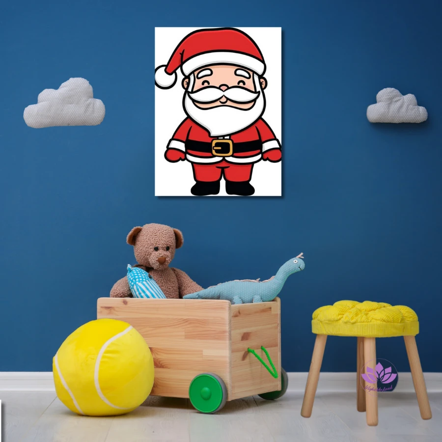 Çocuklar için Renkli Baskılı Sayılarla Boyama Hobi Seti: Şirin Noal Baba