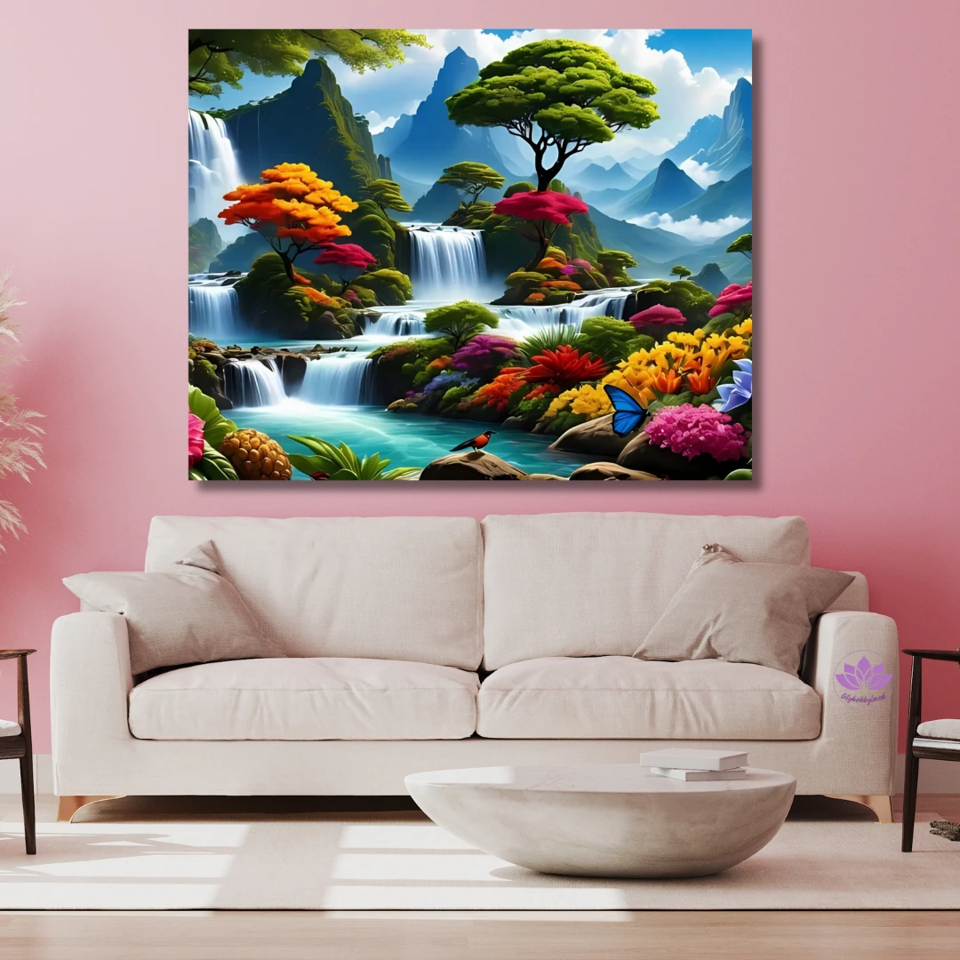 Sayılarla Boyama Hobi Seti Renkli Baskılı : Doğa