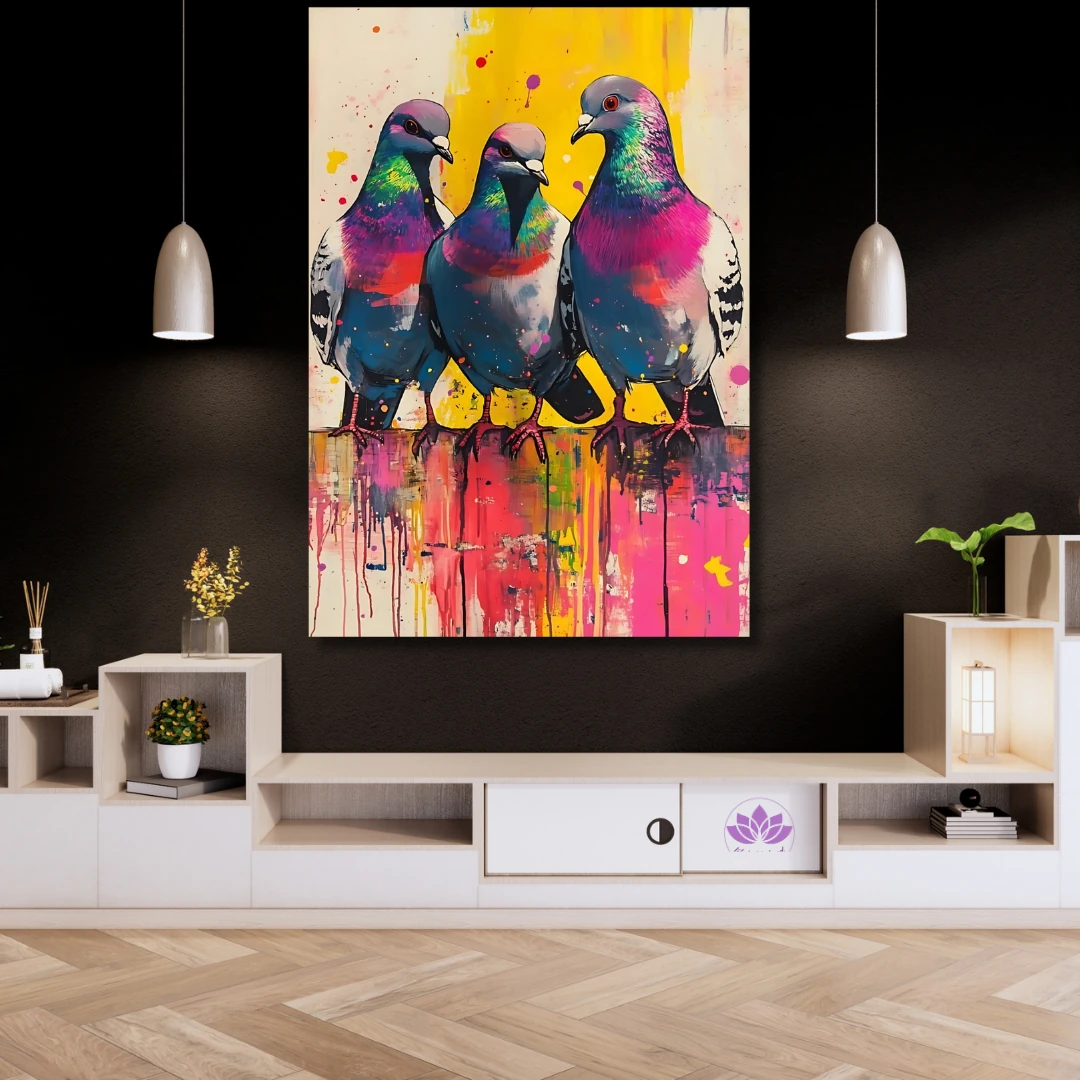 Renkli Baskılı Sayılarla Boyama Hobi Seti:  Renkli Kuşlar 2