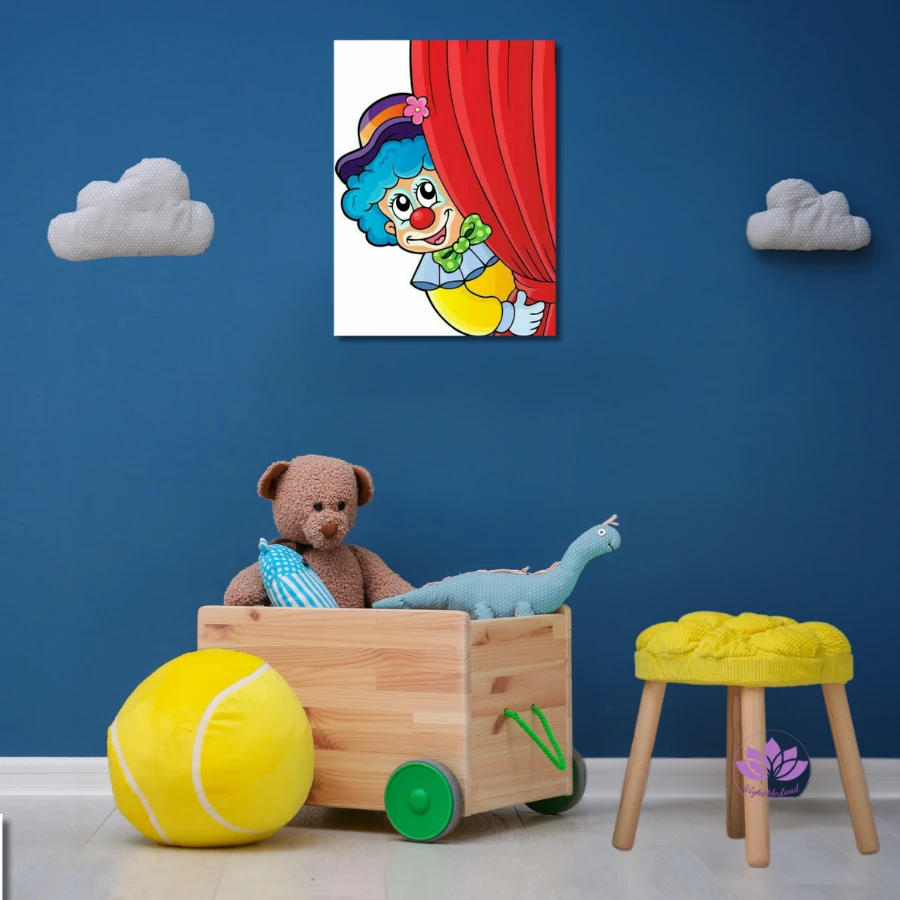 Çocuklar için Renkli Baskılı Sayılarla Boyama Hobi Seti: Palyaço