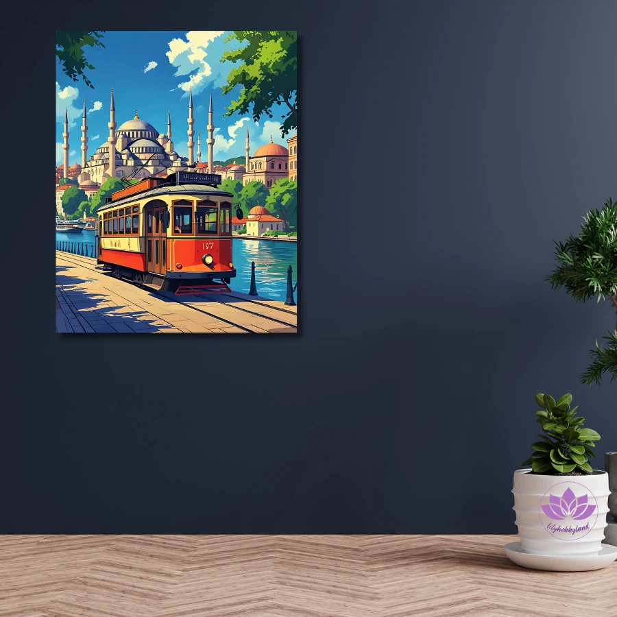 Sayılarla Boyama Seti Kasnağa Gerili İslami Eserler: Sultan Ahmet Camii