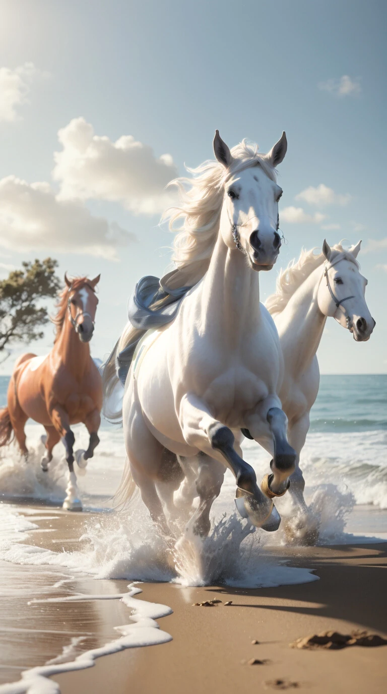 Renkli Baskılı Sayılarla Boyama Hobi Seti:  Koşan Atlar