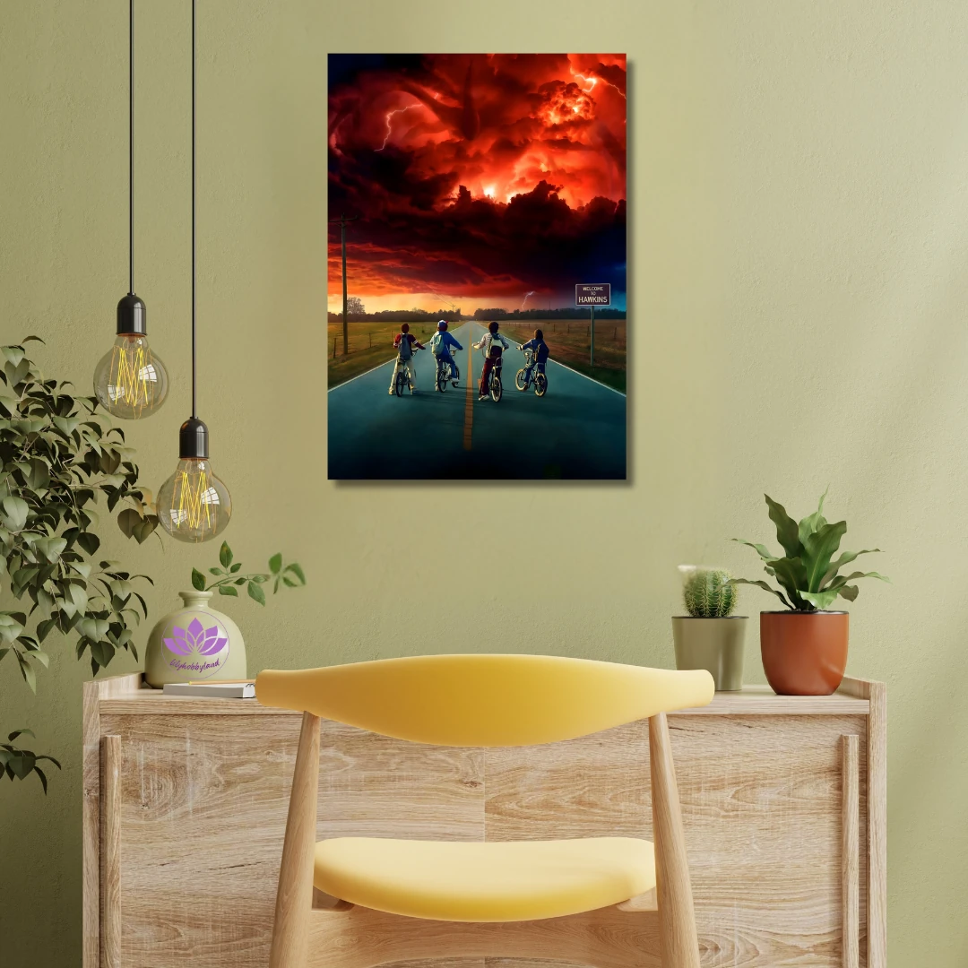 Sayılarla Boyama Seti Kasnağa Gerilitranger Things-Hawkings'e Hoşgeldin