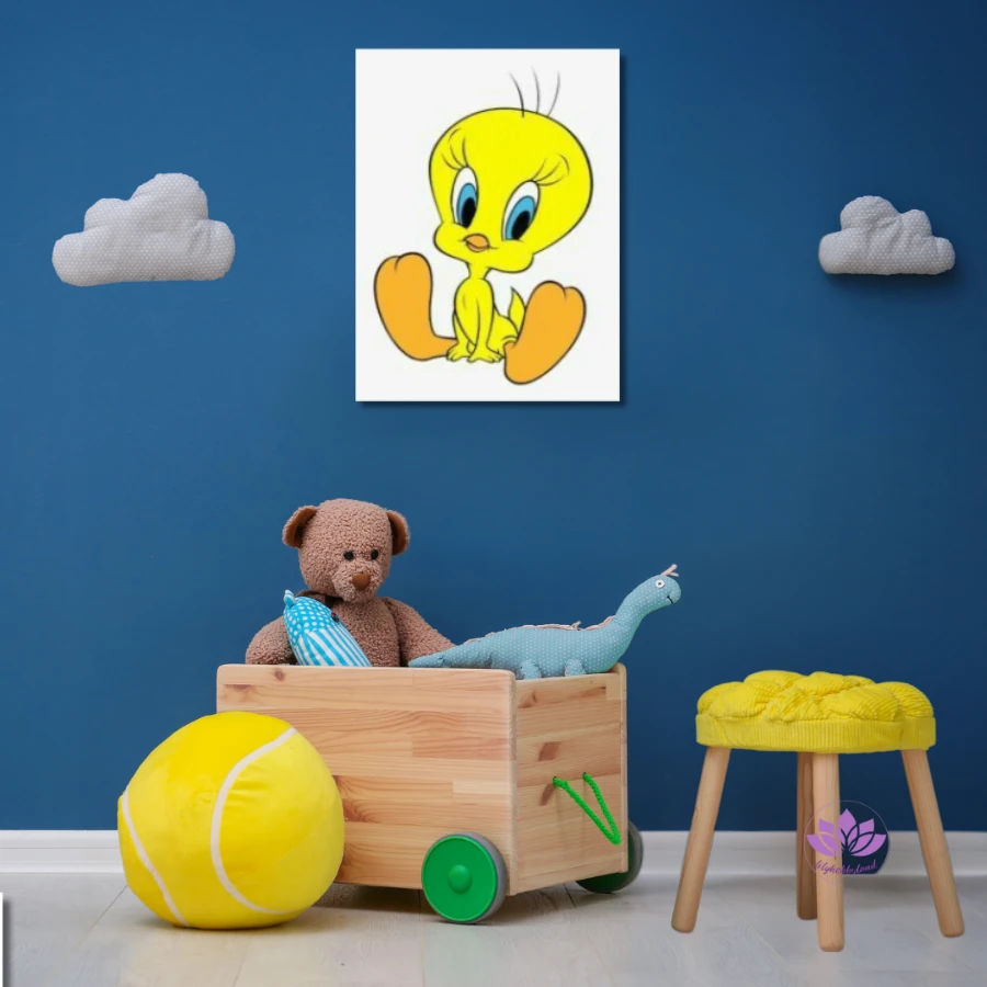 Çocuklar için Renkli Baskılı Sayılarla Boyama Hobi Seti: Sarı Civciv