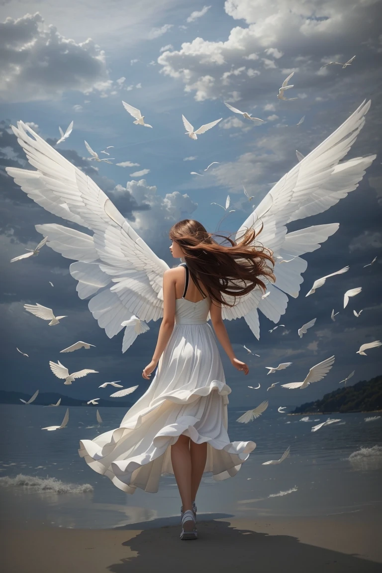 Renkli Baskılı Sayılarla Boyama Hobi Seti: Melek Kadın