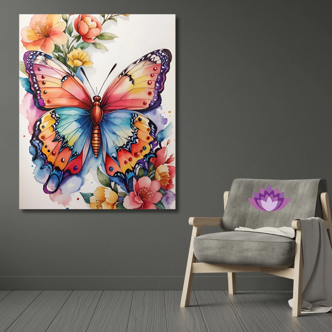 Sayılarla Boyama Hobi Seti Renkli Baskı: Renkli Kelebek