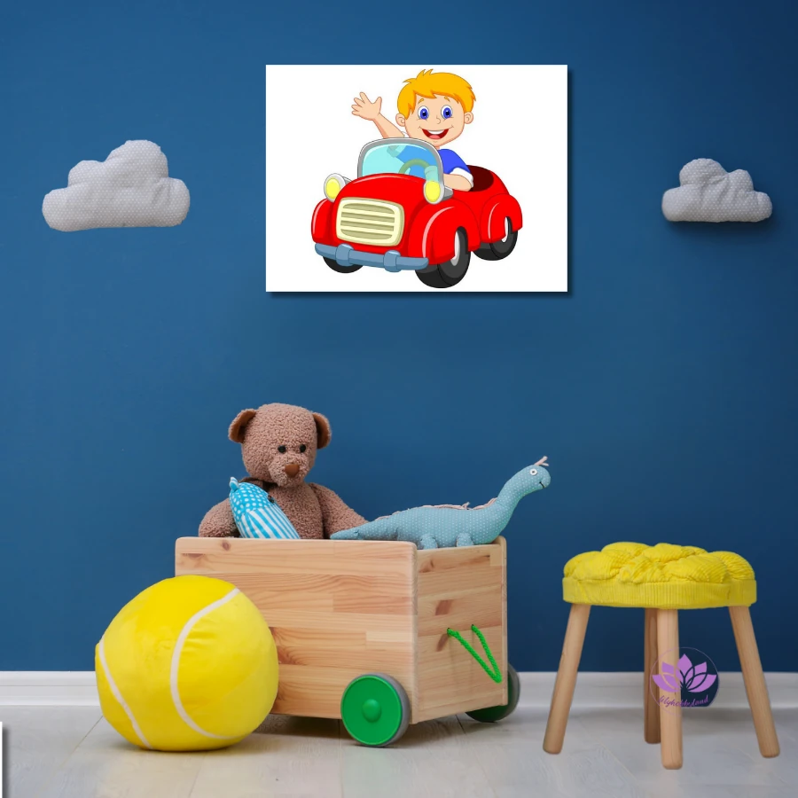 Çocuklar için Renkli Baskılı Sayılarla Boyama Hobi Seti: İlk Arabam