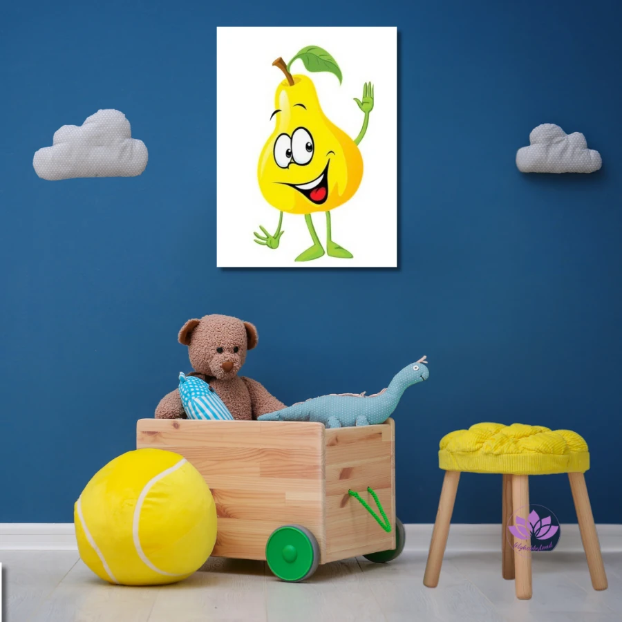 Çocuklar için Renkli Baskılı Sayılarla Boyama Hobi Seti: Neşeli Armut