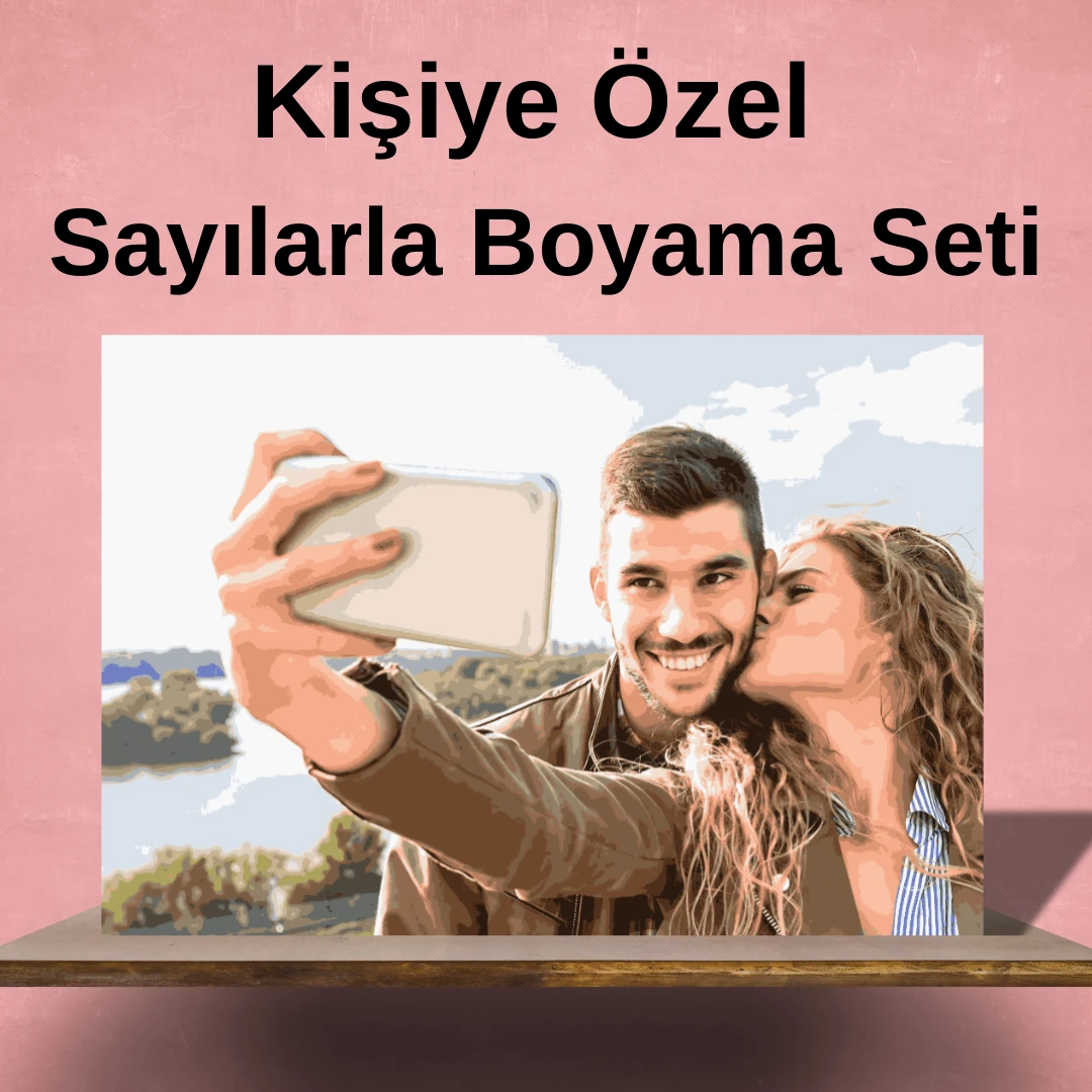 Kişiye Özel Sayılarla Boyama Kanvas Tablo 95x125 cm