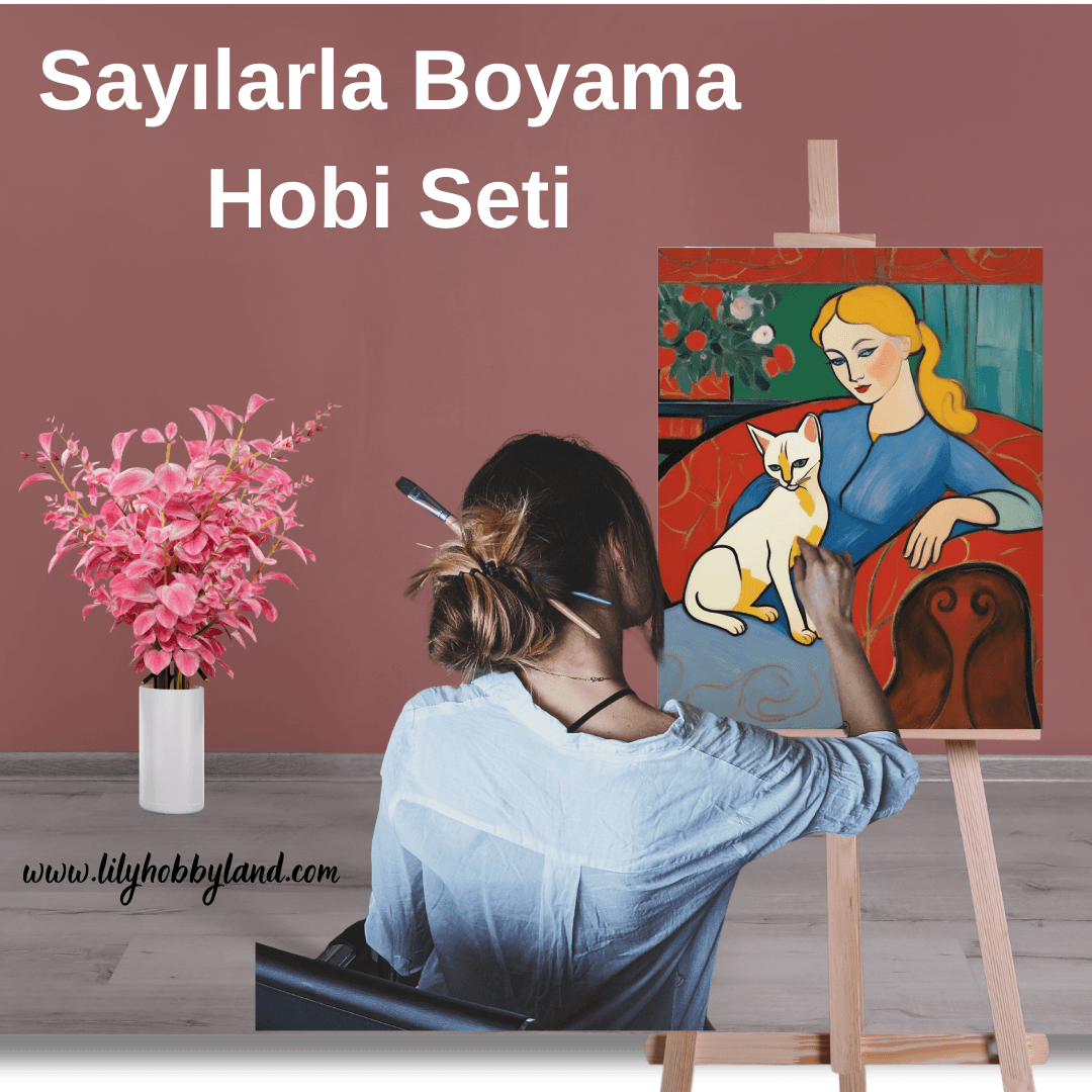 Sayılarla Boyama Hobi Seti Renkli Baskılı 40x50 cm Toptan