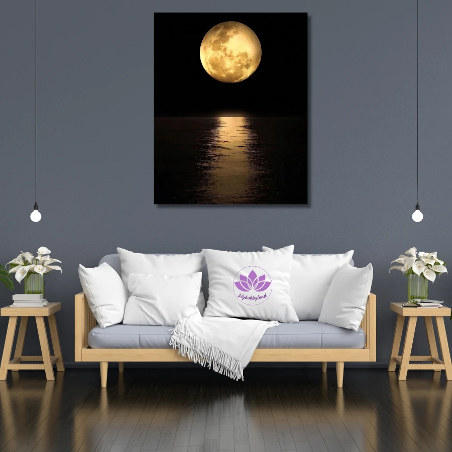 Sayılarla Boyama Hobi Seti Renkli Baskılı: Dolunay