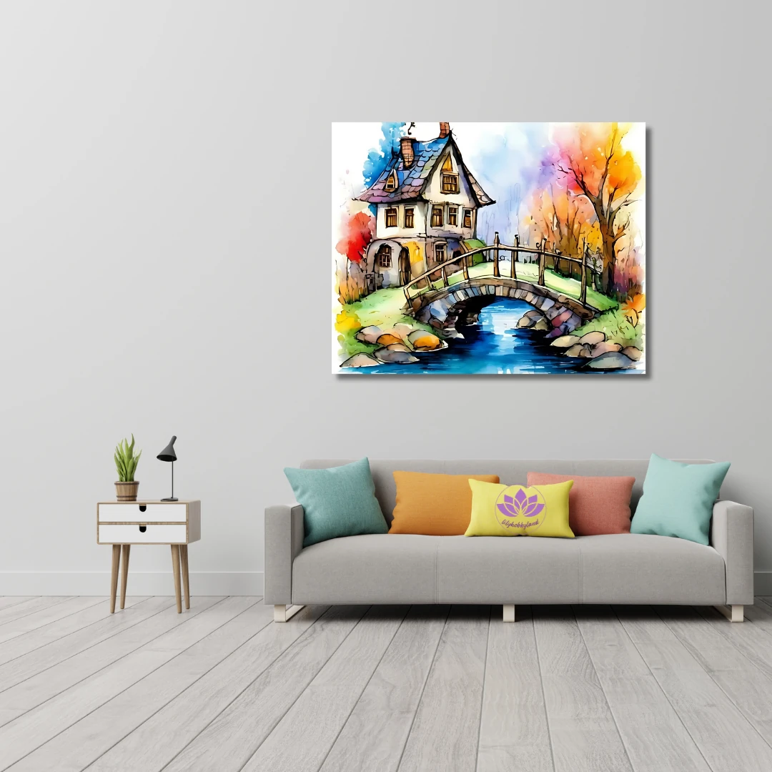 Sayılarla Boyama Hobi Seti Renkli Baskılı : Köprülü Ev