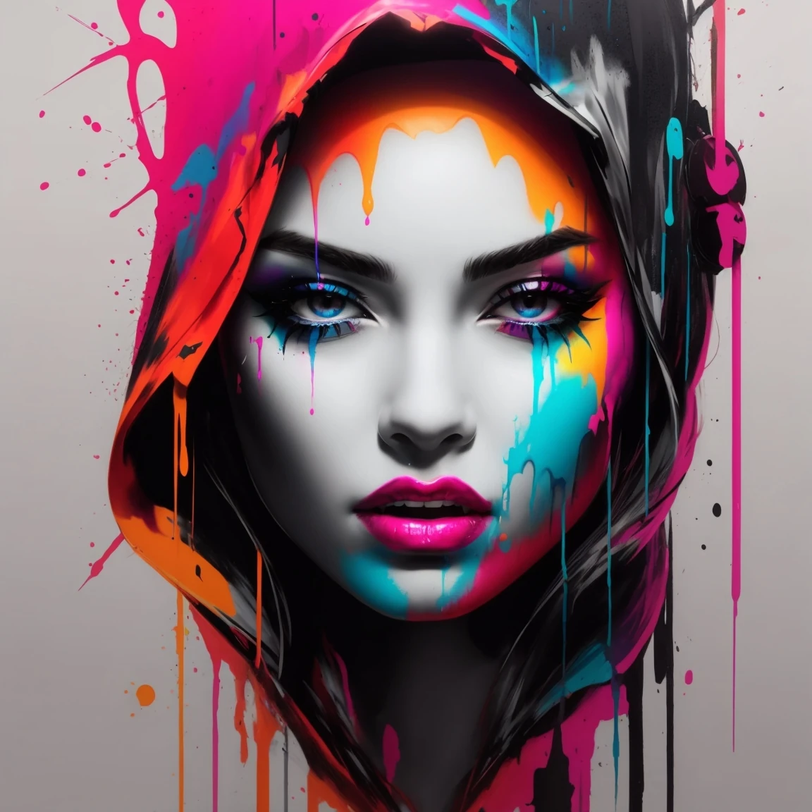 Renkli Baskılı Sayılarla Boyama Hobi Seti: Renkli Kadın 6