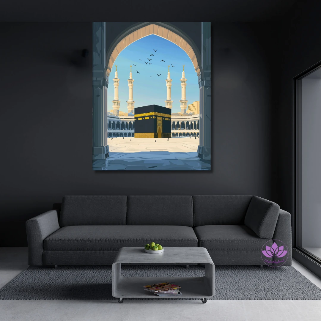 Sayılarla Boyama Seti Kasnağa Gerili İslami Eserler: Kabe