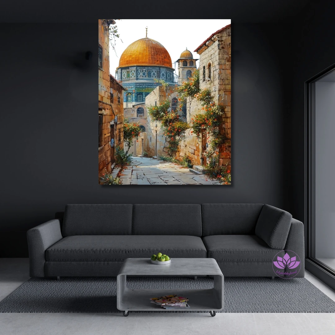 Sayılarla Boyama Seti Kasnağa Gerili İslami Eserler: Mescid-i Aksa