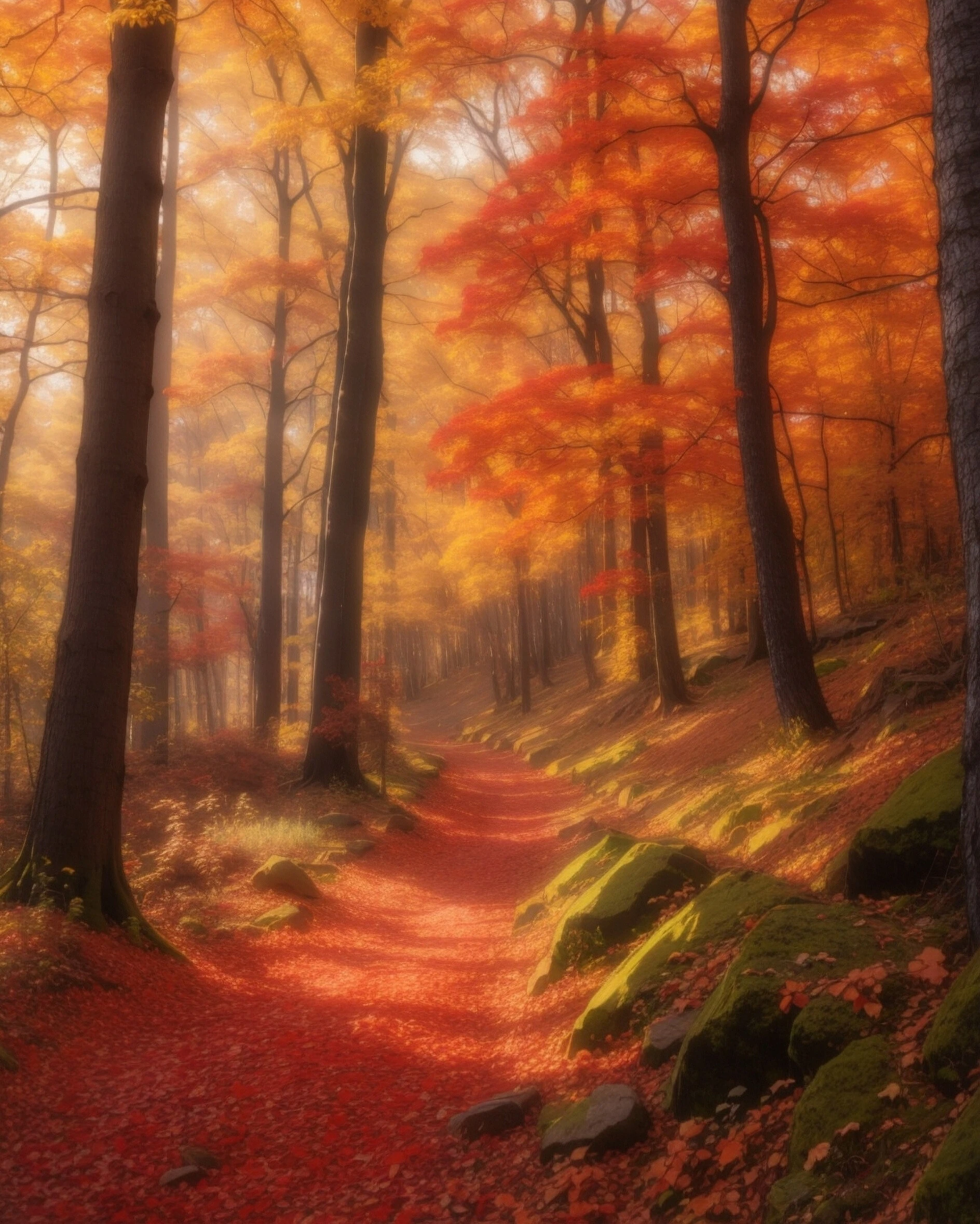 Sayılarla Boyama Hobi Seti Renkli Baskı:  Sonbaharın Rengi