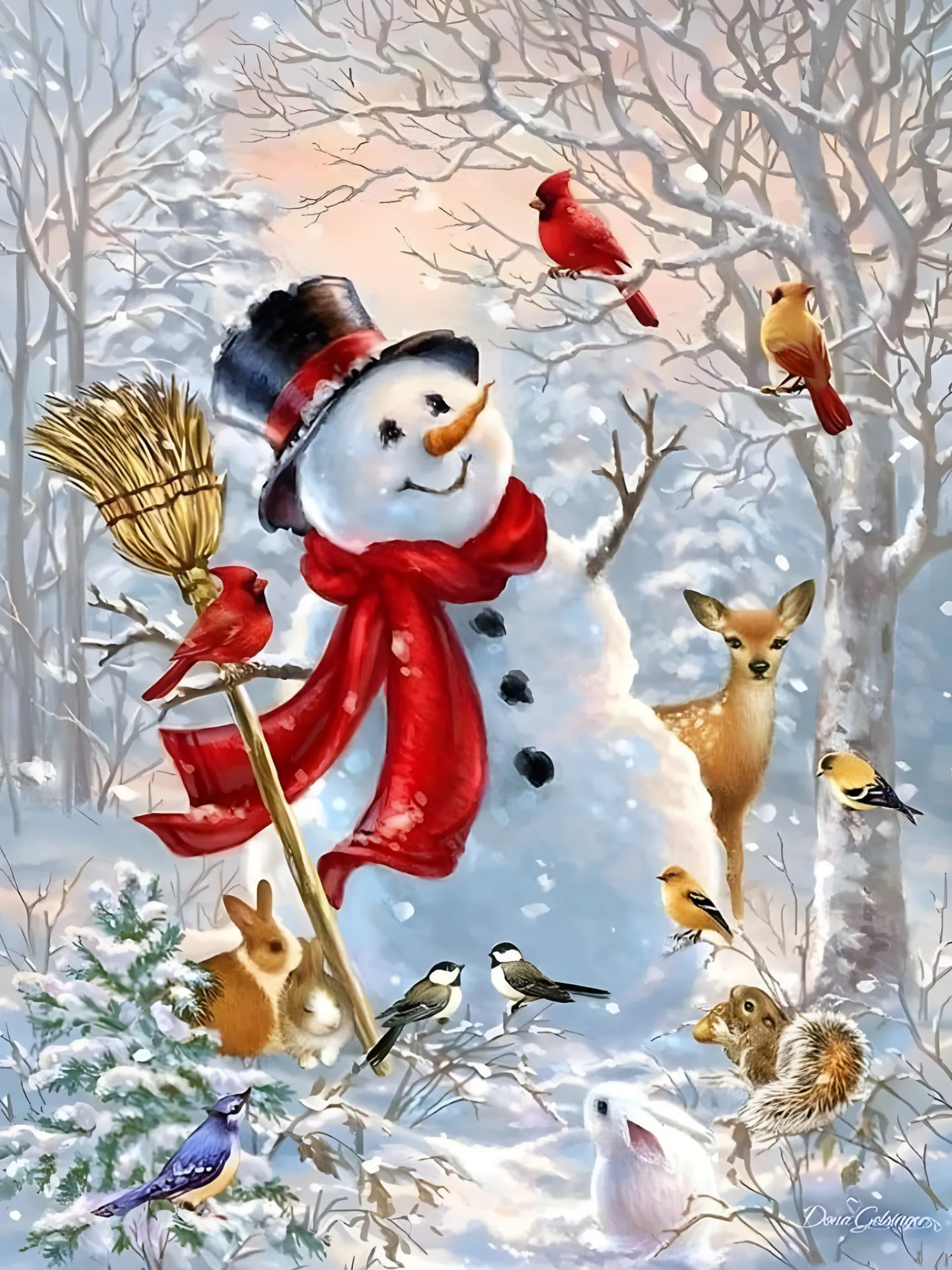  Sayılarla Boyama Seti Yeni Yıl Temalı: Neşeli Kardan Adam