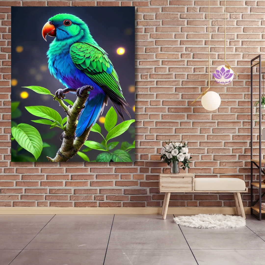 Sayılarla Boyama Hobi Seti Renkli Baskı: Papağan