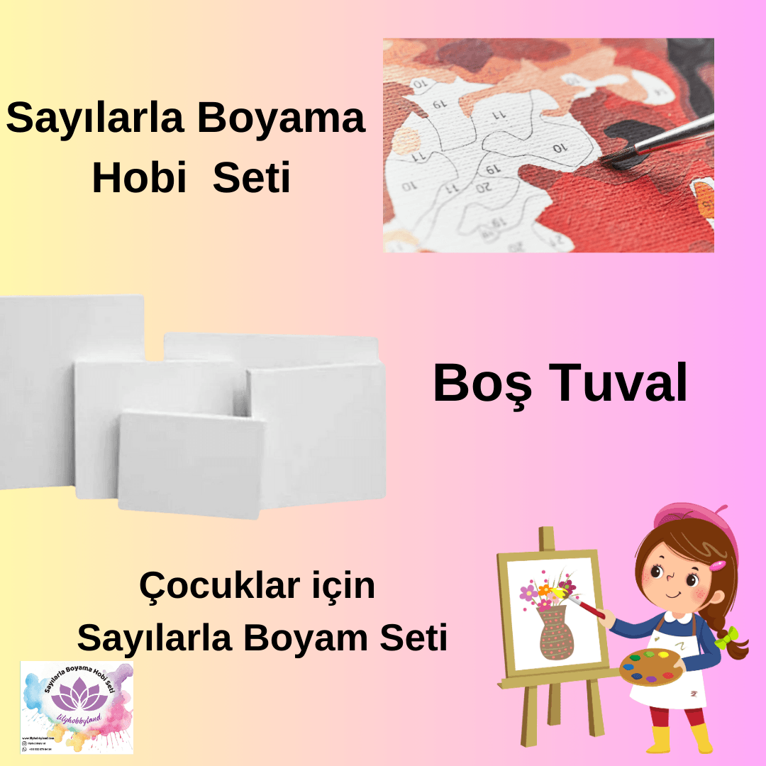 Sayılarla Boyama Hobi Seti 40x50 cm 