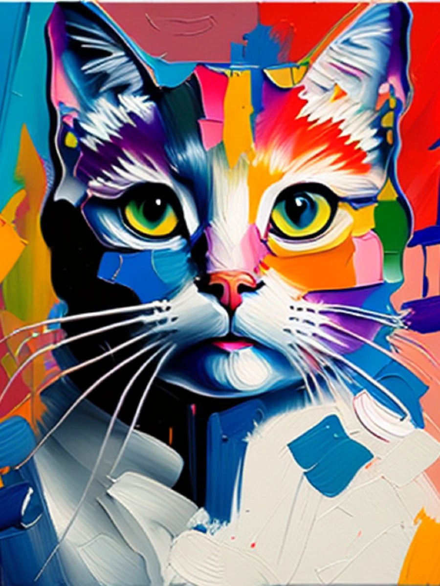 Sayılarla Boyama Hobi Seti Renkli Baskılı: Kedicik 6