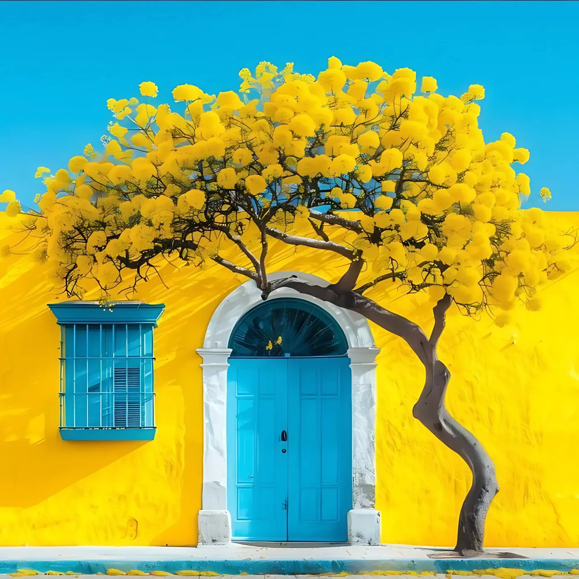 Renkli Baskılı Sayılarla Boyama Hobi Seti: Köy Evi 4