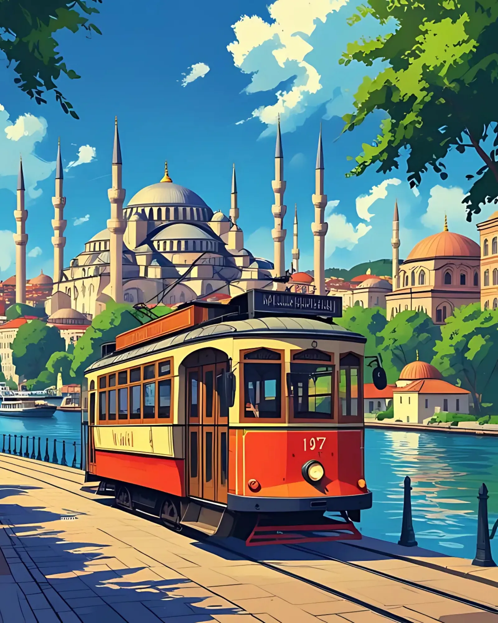 Sayılarla Boyama Seti Kasnağa Gerili İslami Eserler: Sultan Ahmet Camii