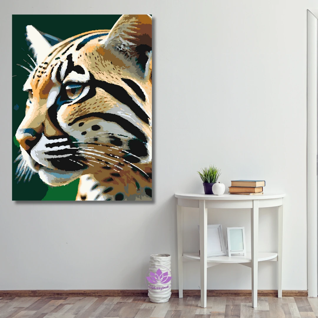 Sayılarla Boyama Hobi Seti Renkli Baskılı: Renkli Kaplan