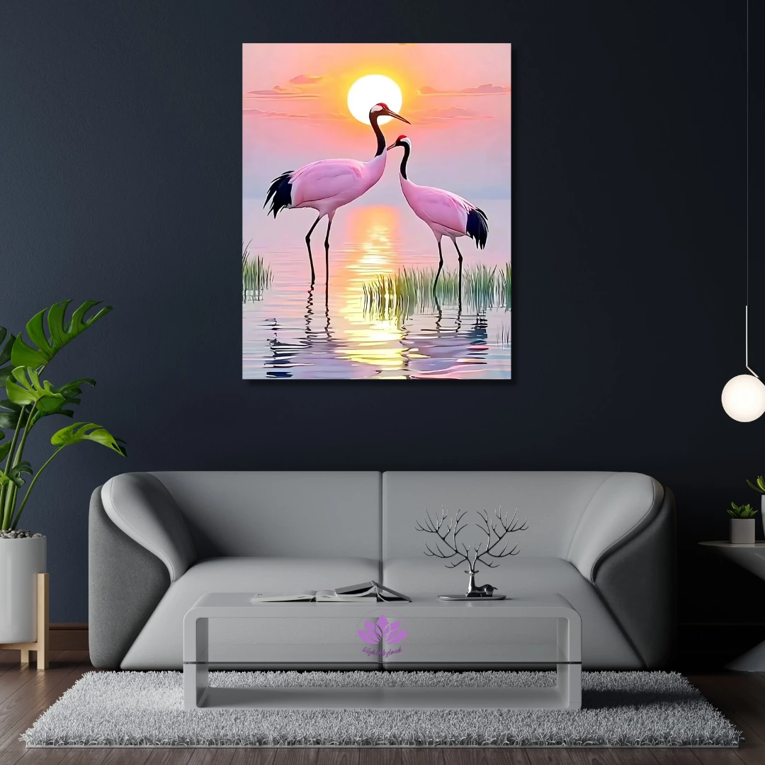 Sayılarla Boyama Hobi Seti Renkli Baskılı: Flamingo