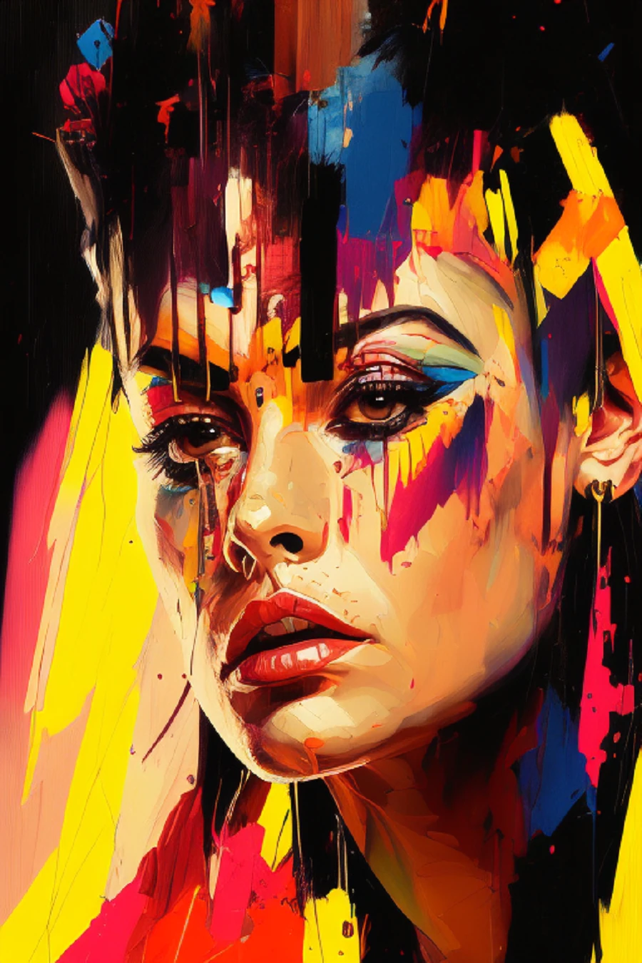 Sayılarla Boyama Hobi Seti Renkli Baskılı: Renkli Kadın