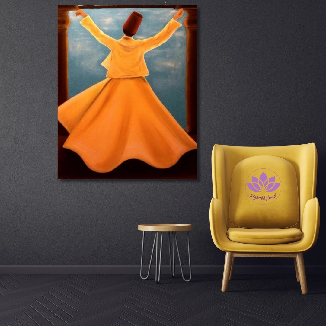 Sayılarla Boyama Hobi Seti Renkli Baskılı: Semazen