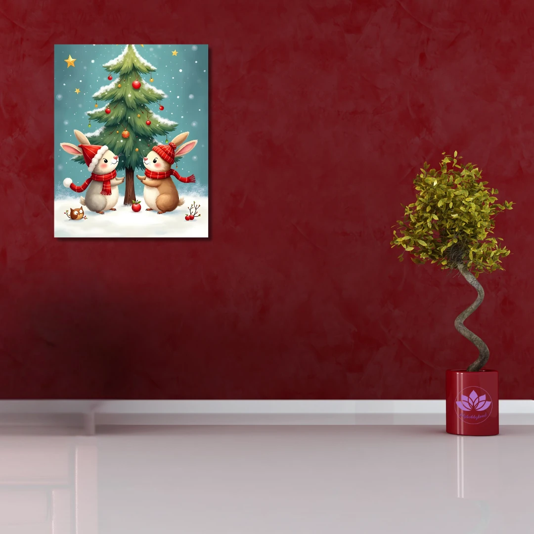  Sayılarla Boyama Seti Yeni Yıl Temalı:  Karda Tavşanlar