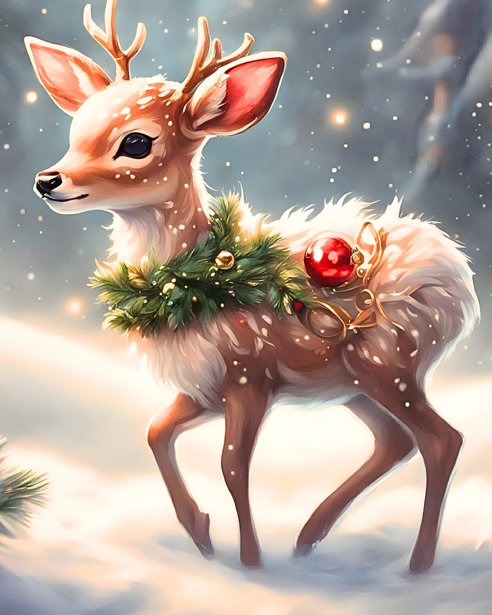  Sayılarla Boyama Seti Yeni Yıl Temalı: Yavru Geyik