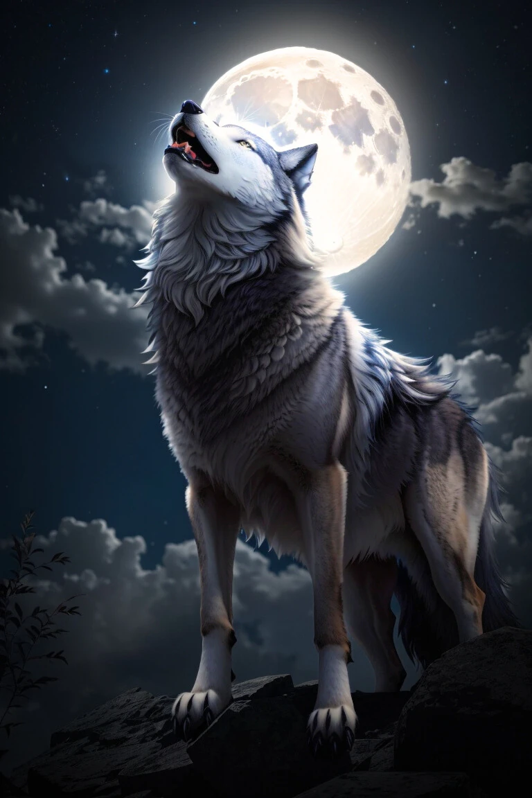 Renkli Baskılı Sayılarla Boyama Hobi Seti: Dolunayda Kurt