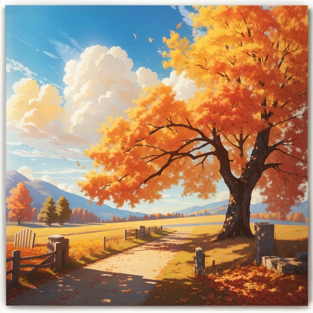 Renkli Baskılı Sayılarla Boyama Hobi Seti: Yalnız Ağaç 2