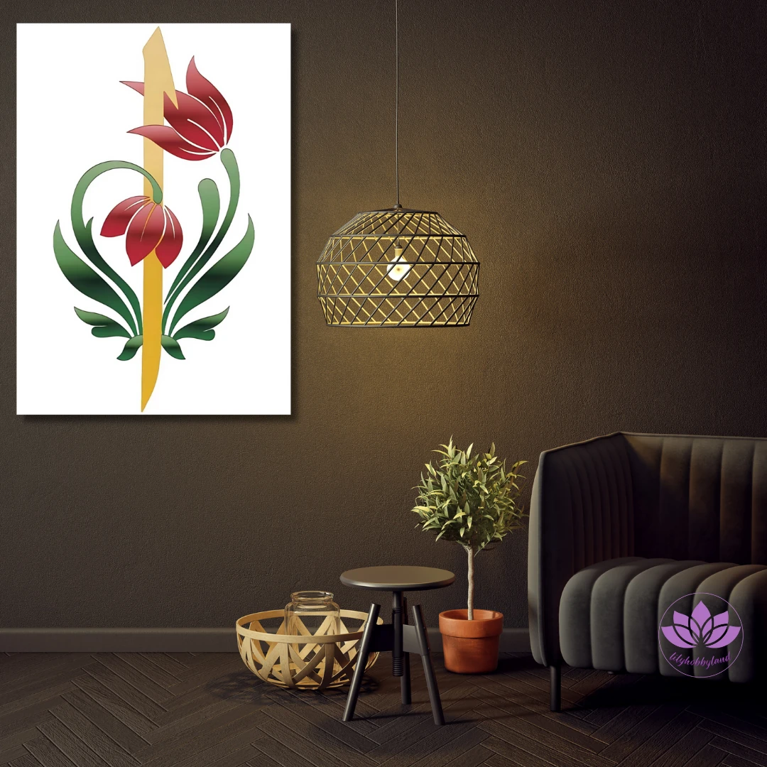 Sayılarla Boyama İslam Sanatı Temalı Premium  Tablosu-Hat Sanatı