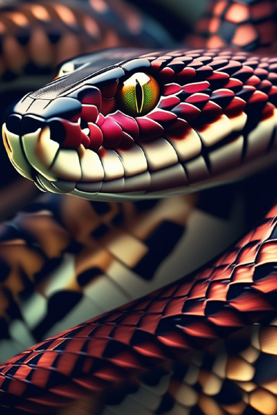 Sayılarla Boyama Hobi Seti Renkli Baskılı: Renkli Yılan 2