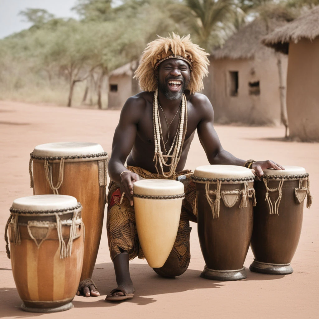 Renkli Baskılı Sayılarla Boyama Hobi Seti: Afrika Davulcusu