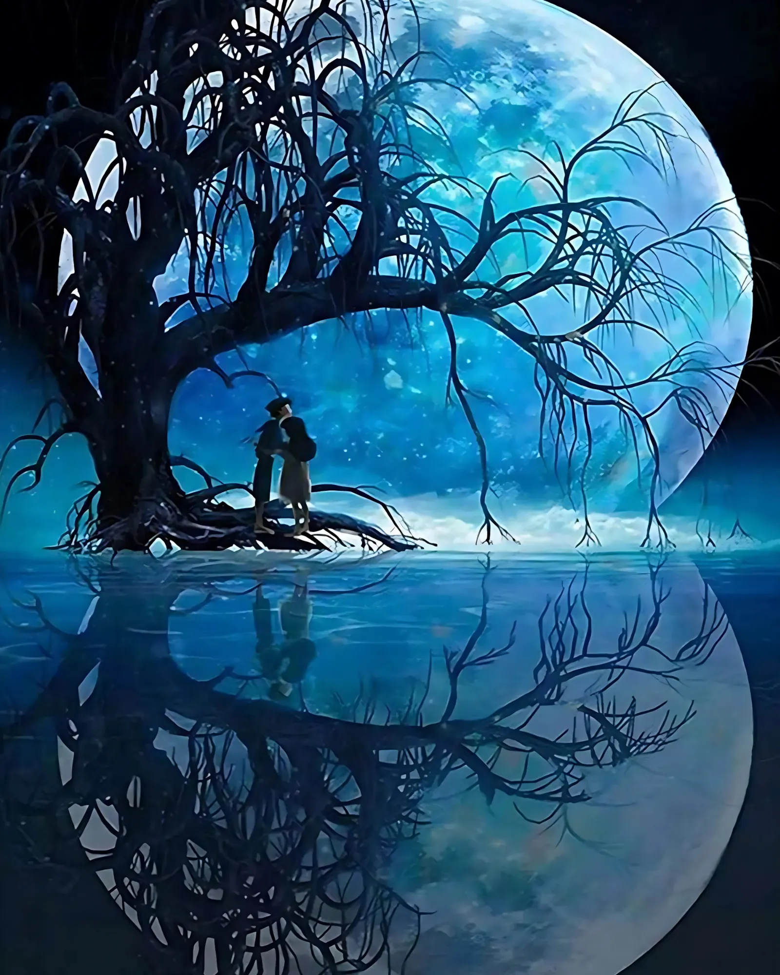 Sayılarla Boyama Hobi Seti Renkli Baskılı: Mavi Gece