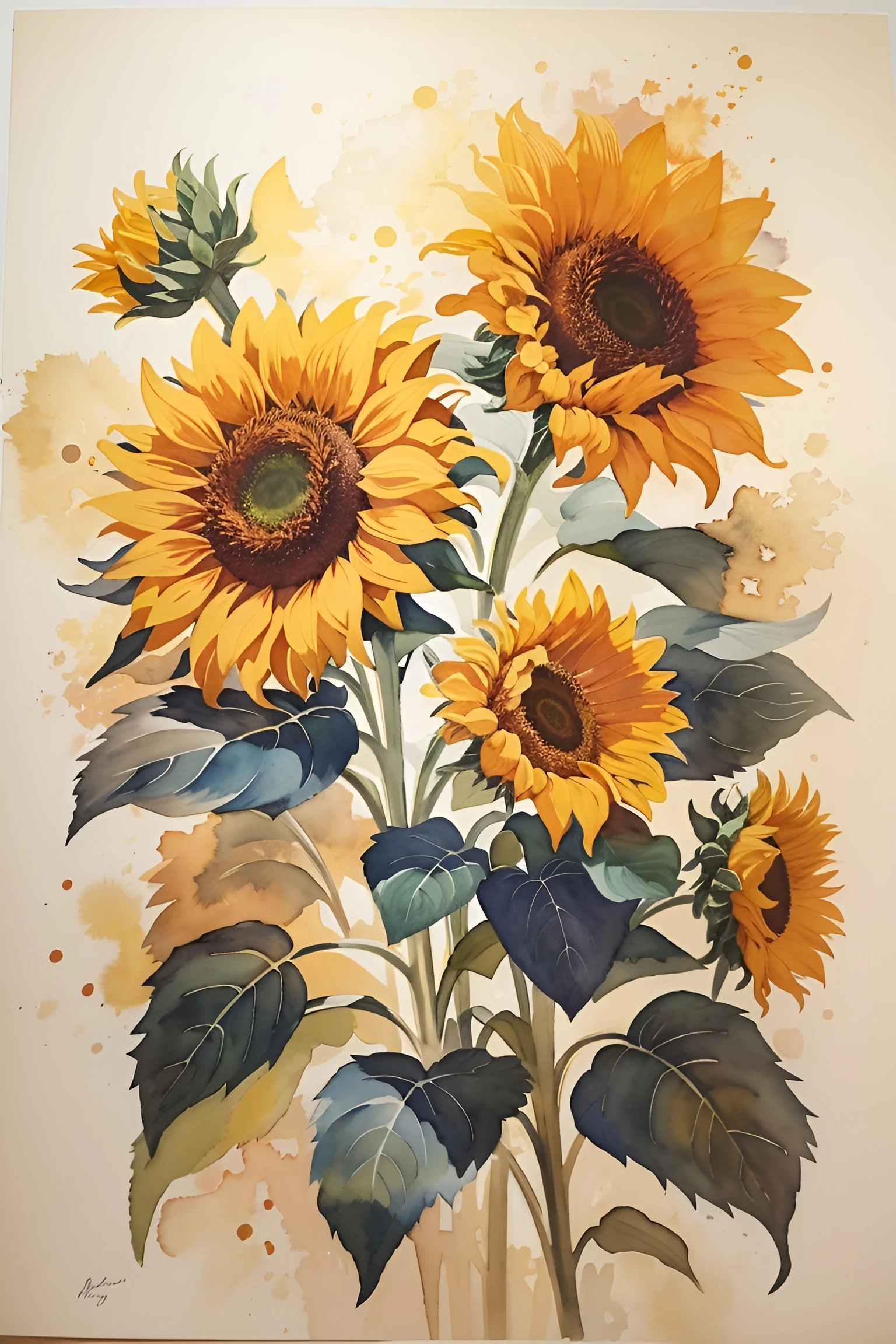 Renkli Baskılı Sayılarla Boyama Hobi Seti: Ayçiçek