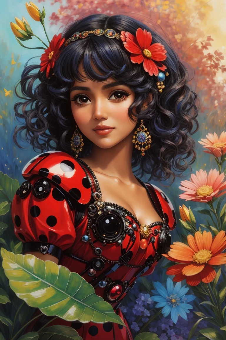 Renkli Baskılı Sayılarla Boyama Hobi Seti: Çiçekli Kız