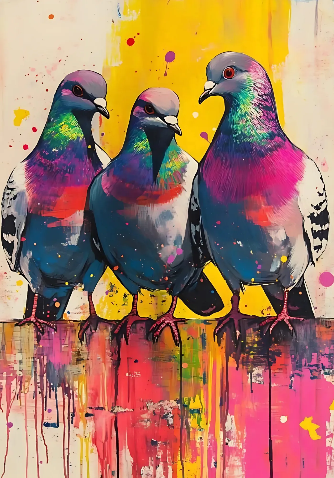 Renkli Baskılı Sayılarla Boyama Hobi Seti:  Renkli Kuşlar 2